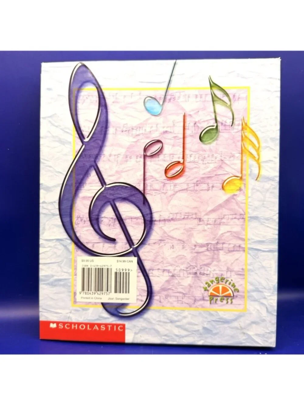 Scholastic Tangerine Press Songwriter Guided Journal 2002 Music Notebook w/Pen
